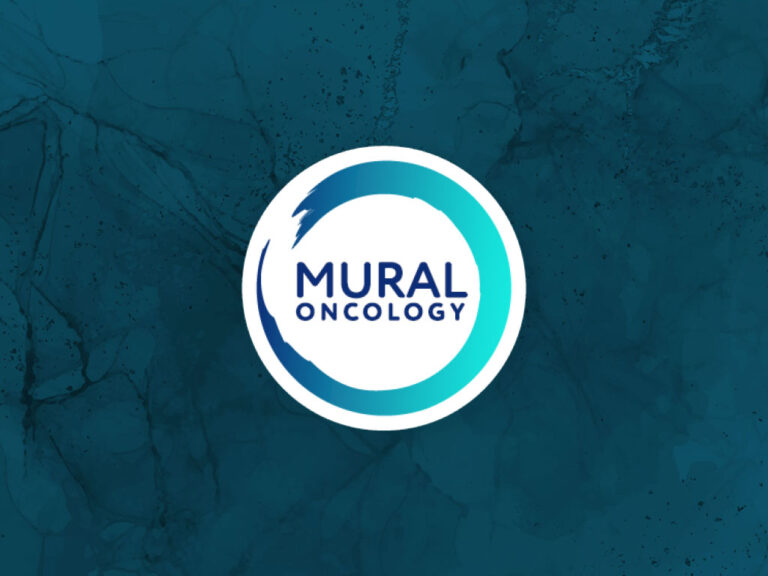 Mural logo over branded background