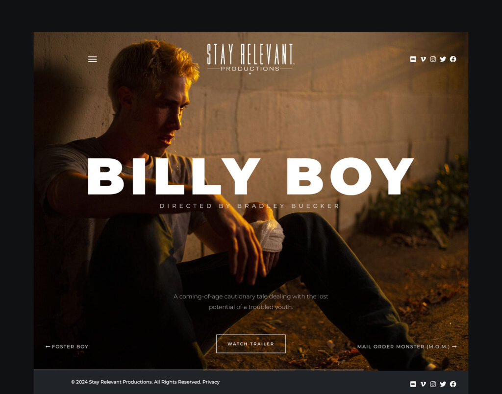 Stay Relevant Products website mockup