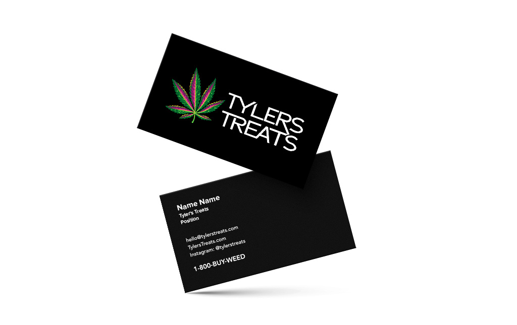 Tyler's Treats business card mockups